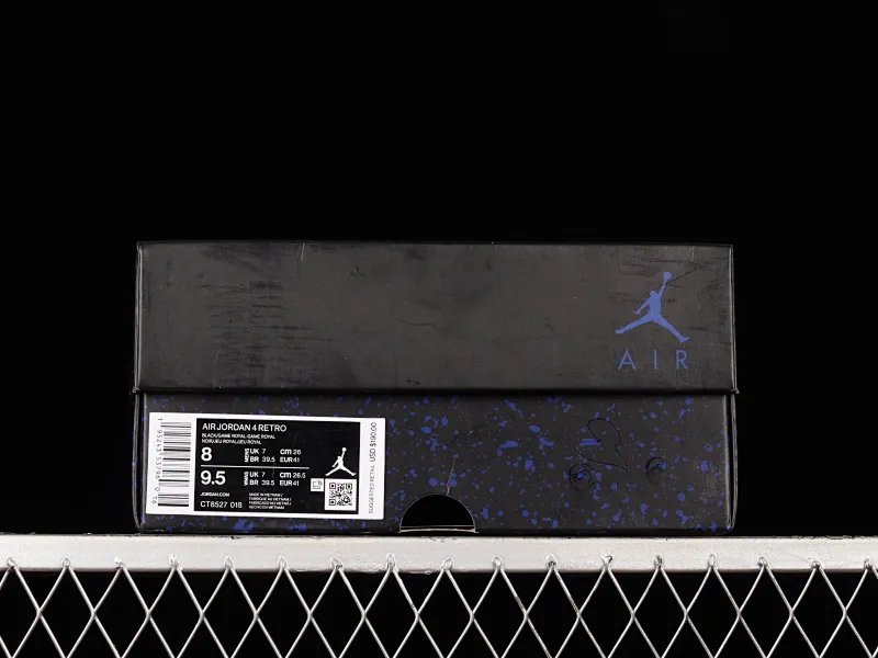All categories Air Jordan Jordan series basketball shoes Air Jordan 4 Air Jordan 4 Retro "Heilan" AJ4 Joe 4 black and blue retro casual sports culture basketball shoes CT8527-018